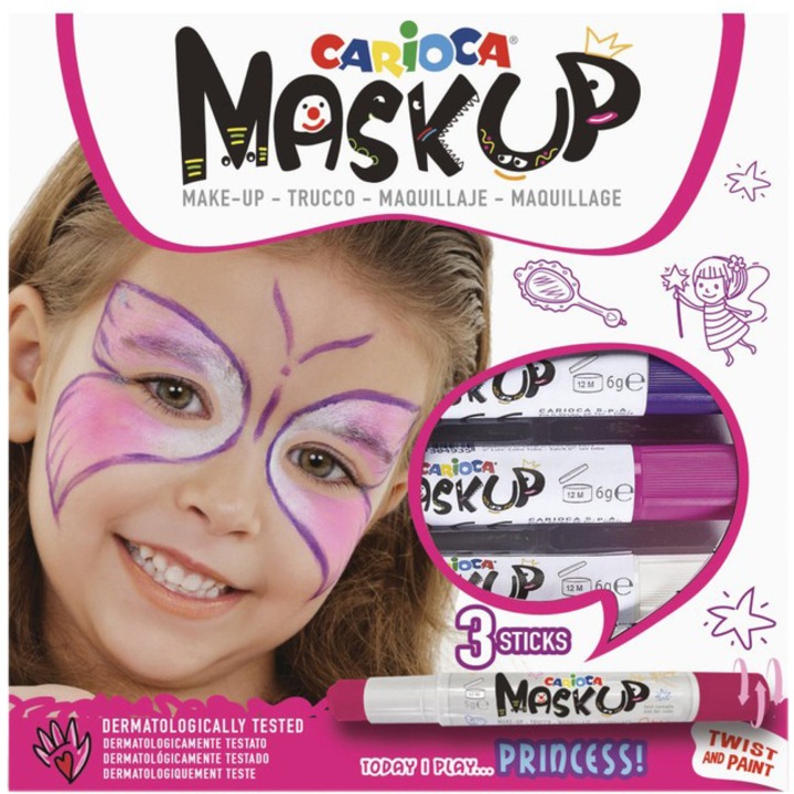 Комплект Halloween Mask-Up Carioca Princess, 3 броя/комплект