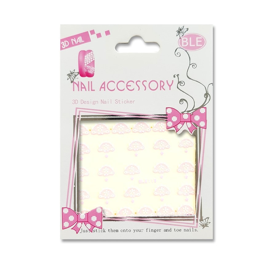 Decoratiuni cu efect acrilic 3D, MoonbasaNails, BLE115, Roz