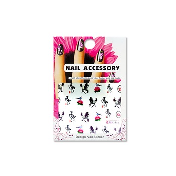 Tatuaj sticker cu efect acrilic pentru decor unghii BLE-1918, MoonbasaNails, Multicolor Tatuaj sticker cu efect acrilic pentru decor unghii BLE-1918, MoonbasaNails, Multicolor