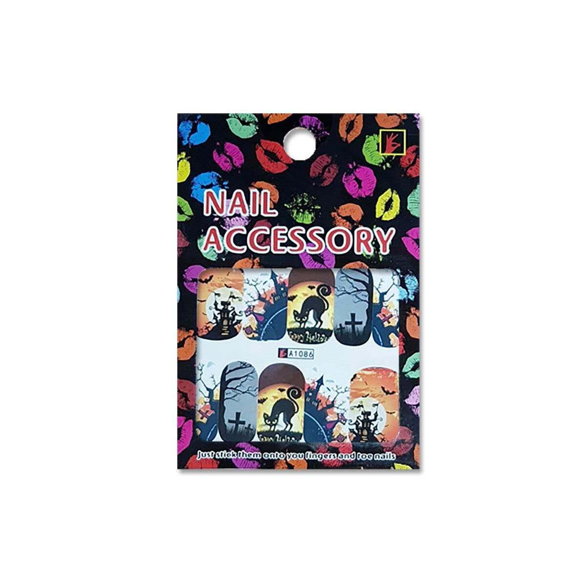 Decoratiuni cu efect acrilic, MoonbasaNails, A1086, Model Halloween, Multicolor