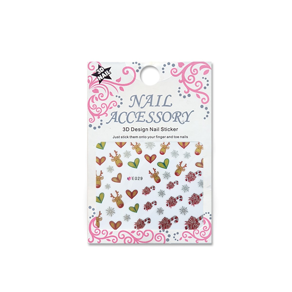 Decoratiuni cu efect acrilic 3D, MoonbasaNails, E029, Xmas Time, Multicolor