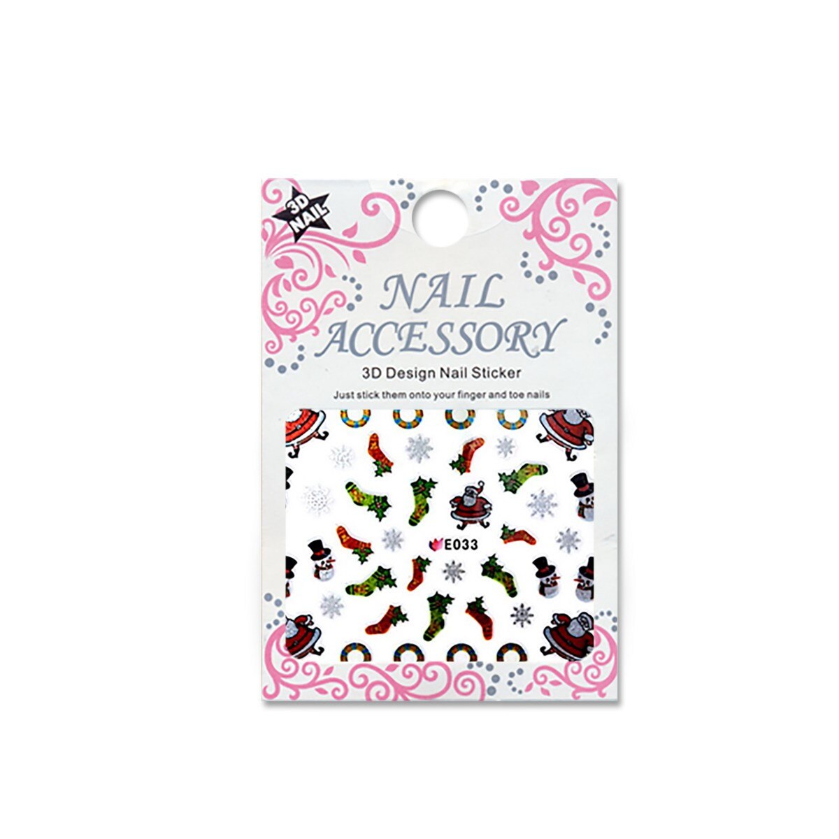 Decoratiuni cu efect acrilic 3D, MoonbasaNails, E033, Christmas, Multicolor