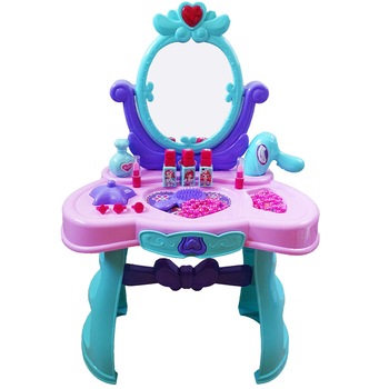 Set masuta beauty pentru copii cu 15 accesorii si oglinda Set masuta beauty pentru copii cu 15 accesorii si oglinda
