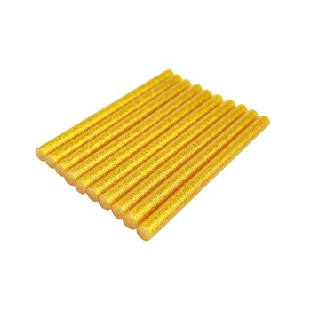 Set 10 baghete de silicon pentru pistolul de lipit - auriu cu sclipici, 7.5 x 100 mm Set 10 baghete de silicon pentru pistolul de lipit - auriu cu sclipici, 7.5 x 100 mm