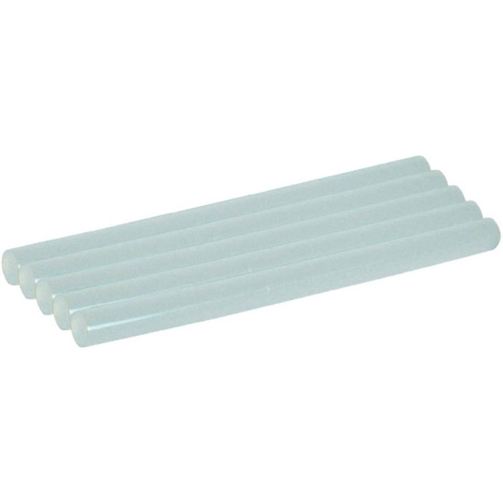 Set 5 baghete de silicon pentru pistolul de lipit - semitransparent, 7 x 200 mm
