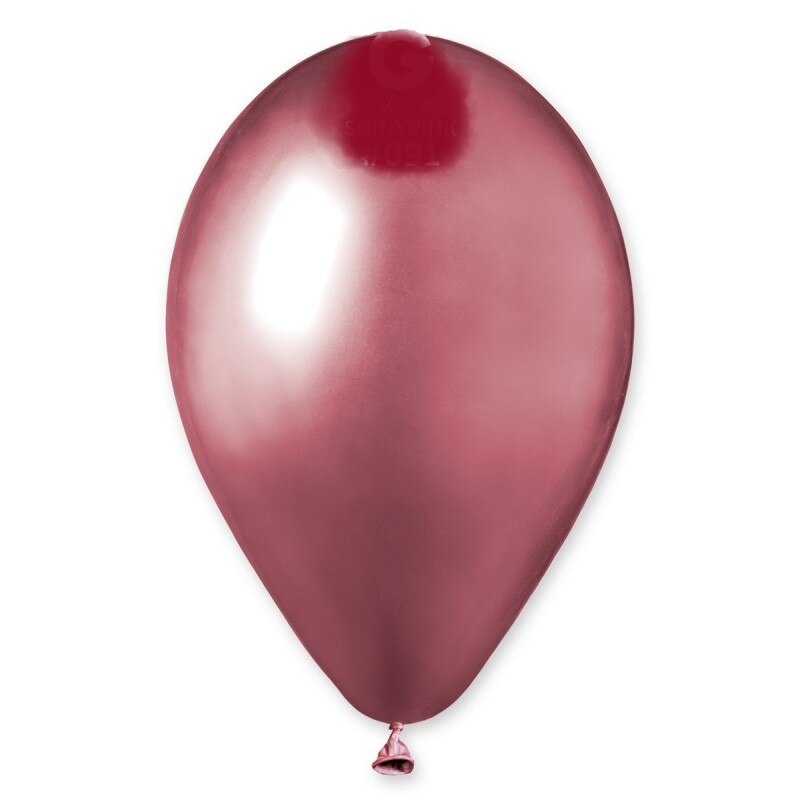 Set 10 Baloane latex 33 cm Pink - Shiny (Chrome), Gemar 120.91, set 10 buc