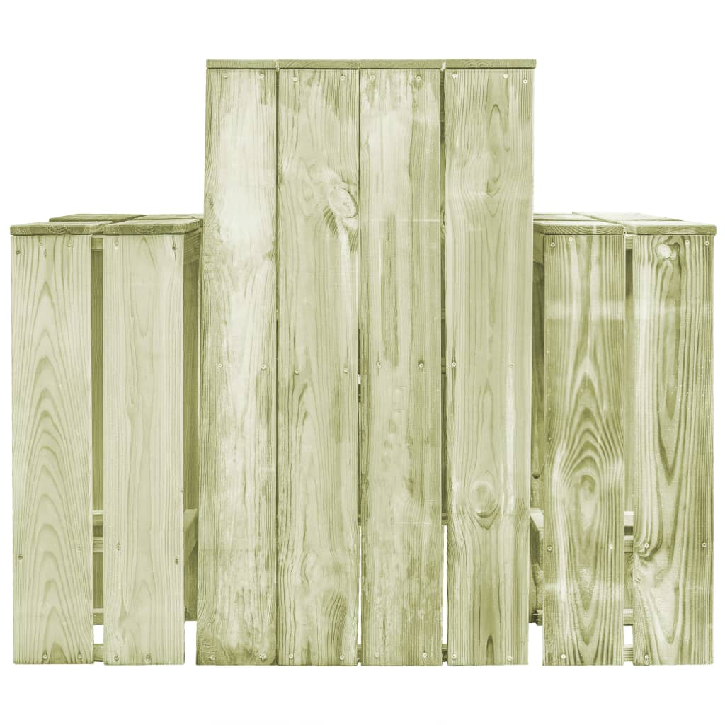 Set Mobilier De Exterior 7 Piese Vidaxl Lemn De Pin Tratat Verde 130 X 60 X 110 Cm Emag Ro