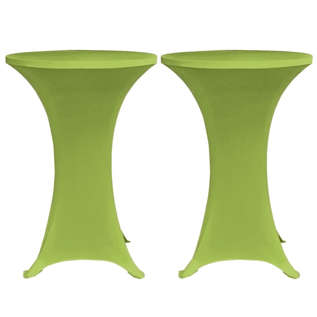 Set 2 huse elastice pentru masa vidaXL, Tesatura, 70 cm, Verde