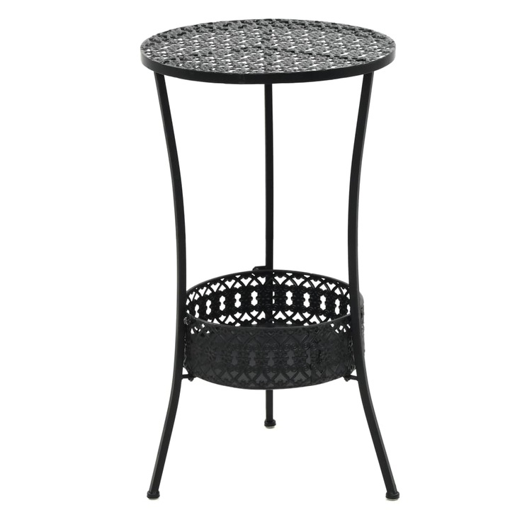 vidaXL fekete fém bisztróasztal 40 x 70 cm 245939