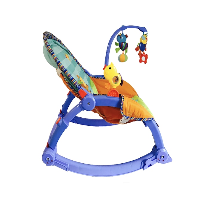 Balansoar KaraKids 2 in 1 transformabil cu vibratii si muzica, scaunel