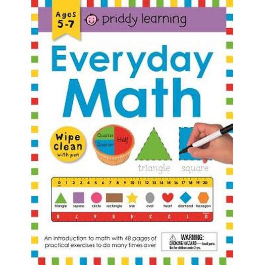 Wipe Clean Workbook: Everyday Math (Enclosed Spiral Binding) de Roger Priddy