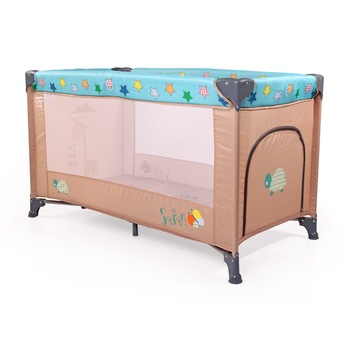 Patut pliabil cu doua nivele Happy Baby Safari Blue Patut pliabil cu doua nivele Happy Baby Safari Blue