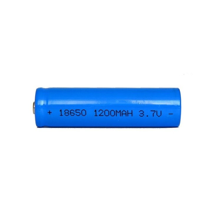 Батерия Li-Ion тип 18650, голям капацитет 1200 mAh, 3.7V, Размери 18x65x65 мм