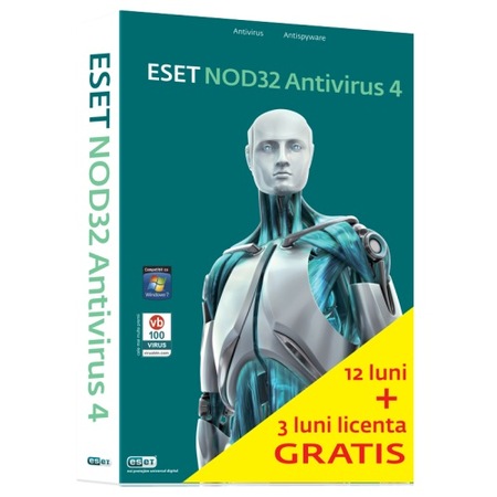 Antivirus Eset Nod32 12 Luni 3 Luni Licenta Gratis Emag Ro