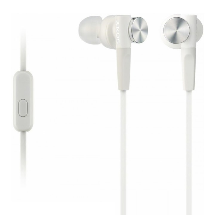 Sony MDR-XB50APW fülhallgató, telefon vezérlés, Extra Bass, Fehér
