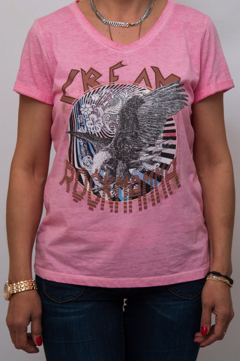 Tricou cu imprimeu Sisters Point, Roz