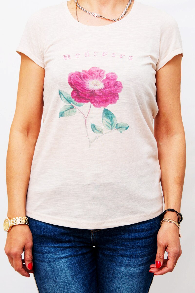 Tricou cu mesaj Sisters Point, Roz