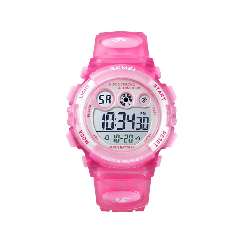 Ceas de copii sport SKMEI 1451 waterproof 5ATM cu cronometru,alarma, data si iluminare ecra, roz