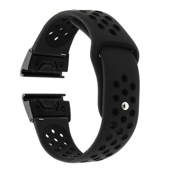 Curea ceas Smartwatch Garmin Fenix 5, 22 mm iUni Silicon Sport Negru Curea ceas Smartwatch Garmin Fenix 5, 22 mm iUni Silicon Sport Negru