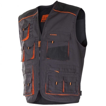 Vesta de vara Classic, tesatura rezistenta, 10 buzunare, marimea 46 Vesta de vara Classic, tesatura rezistenta, 10 buzunare, marimea 46