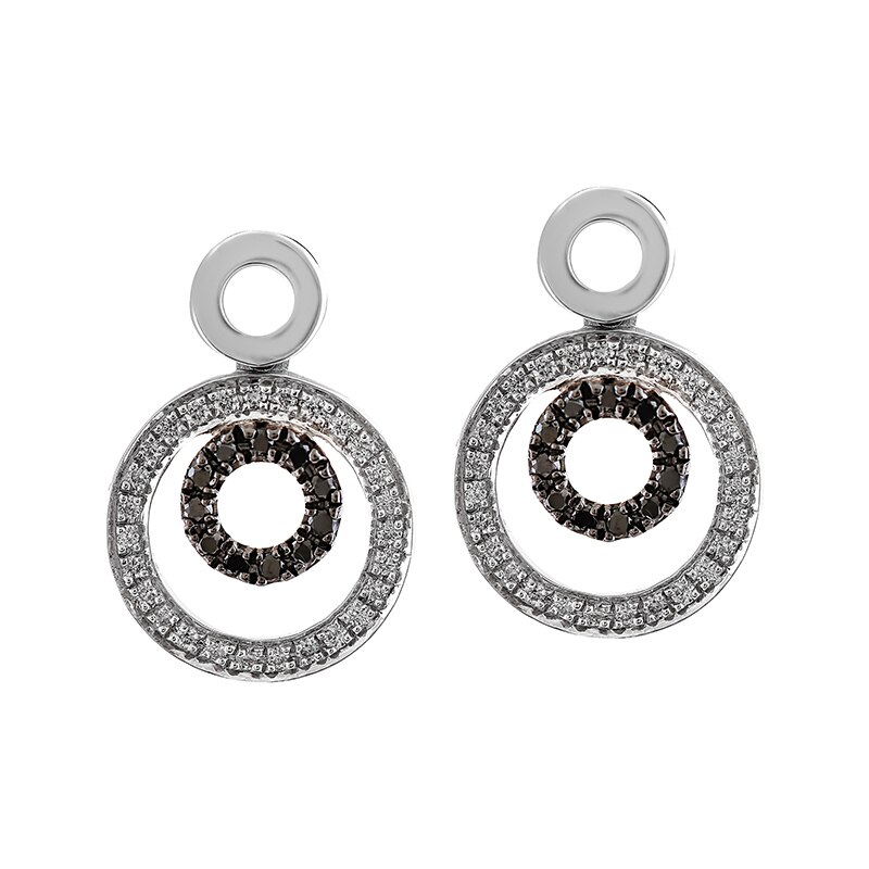 Cercei Deruvo Aur 18k Diamante, Diamante Negre E24373BLDDWN-W