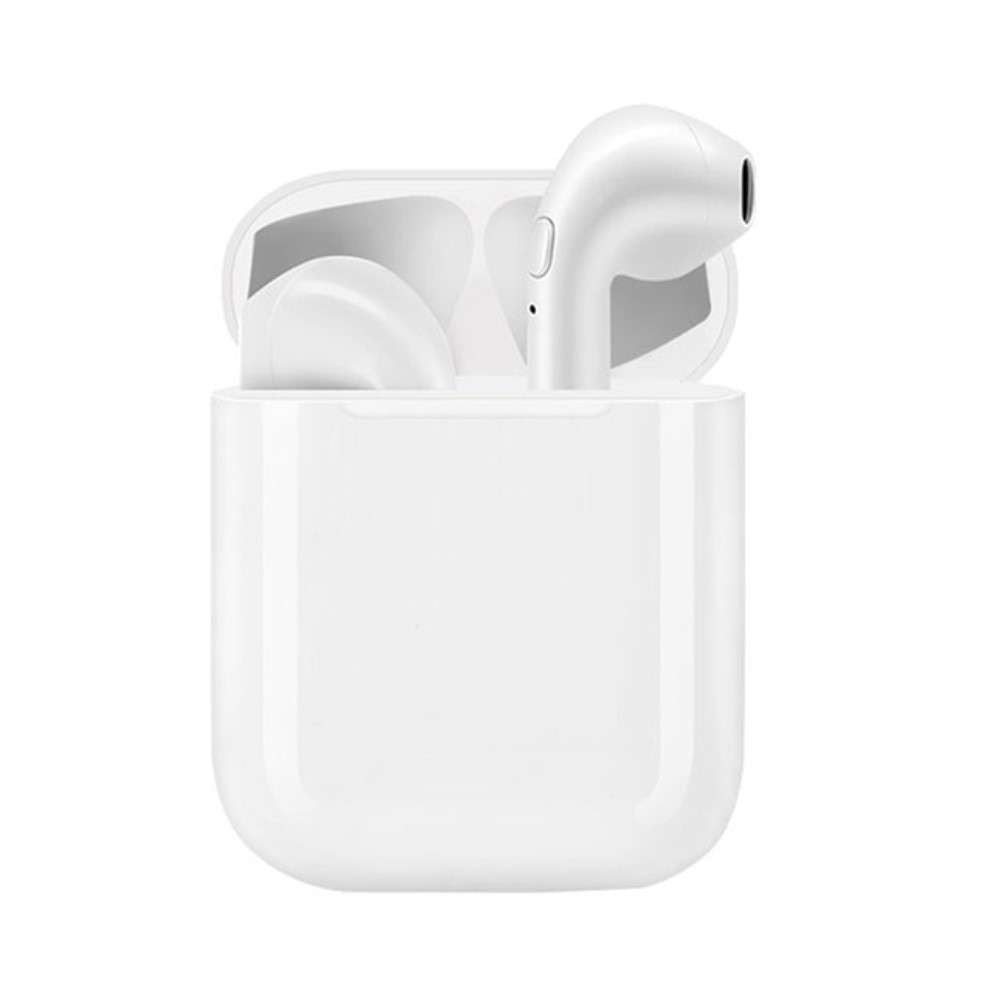 Casti Wireless Bluetooth MKJ-I8X, Earbuds Flippy, Alb