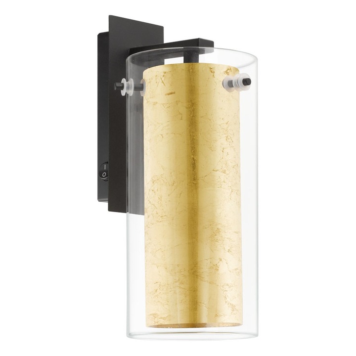 Pinto Gold E27 lámpa, 97839, fém, fekete, 40 W