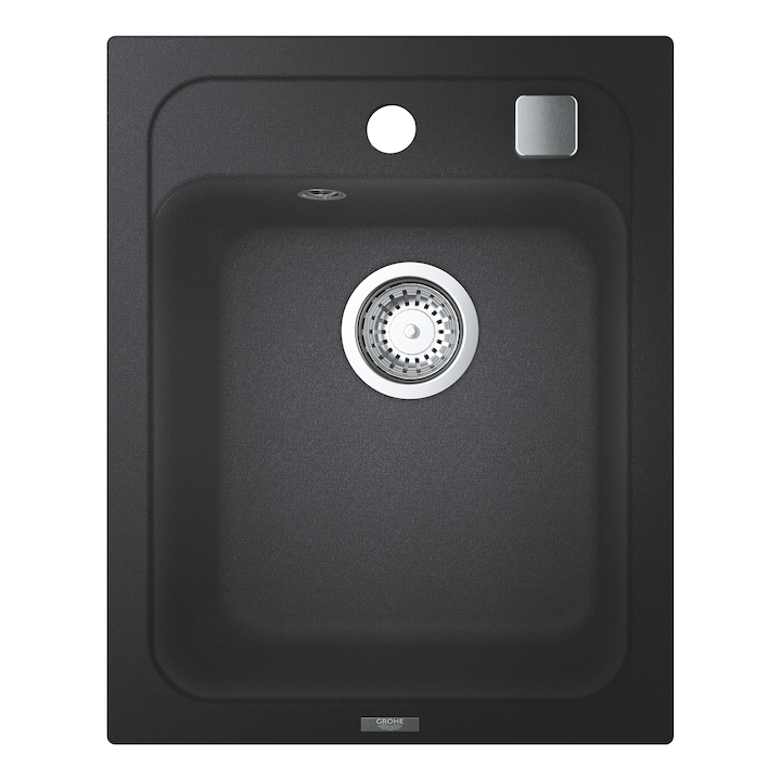Grohe 31650AP0 K700 Kompozit mosogató, 400x500 mm, rejtett, automata leeresztés, felszerelő és leeresztő készlet, Fekete