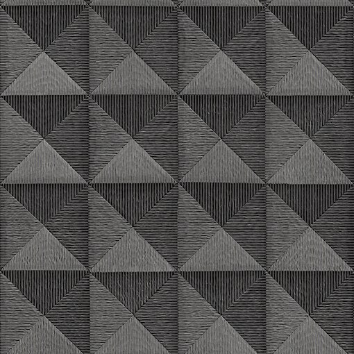 Tapet modern Cu efect 3D Texturat Beaux Arts II BA220065 Negru/Gri 0.53m X 10m=5mp/Rola