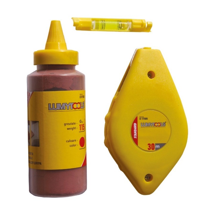 Set Lumytools LT17505 cu fir trasare, 30 m + creta