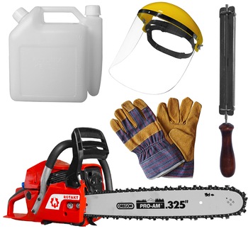 Set Motofierastrau profesional, Rotakt MTF4601, 2.4 CP, latime lucru 40 cm, viteza lant 21.2 m/s + Cadou Viziera + Manusi protectie + Bidon amestec + dispozitiv pentru ascutit lantul AgroPro Set Motofierastrau profesional, Rotakt MTF4601, 2.4 CP, latime lucru 40 cm, viteza lant 21.2 m/s + Cadou Viziera + Manusi protectie + Bidon amestec + dispozitiv pentru ascutit lantul AgroPro