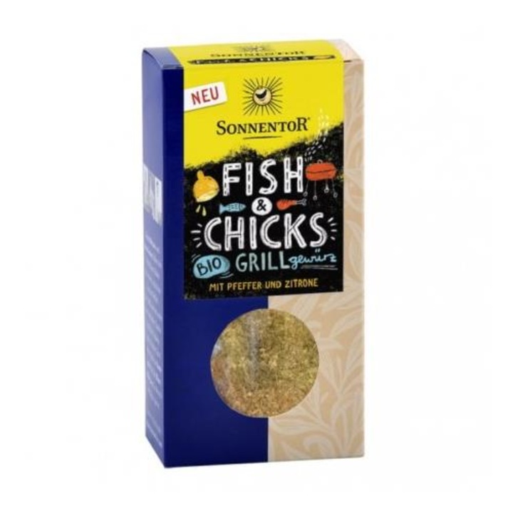 SONNENTOR, Amestec de Condimente pentru Gratar - Fish and Chicks Ecologic/Bio 55g