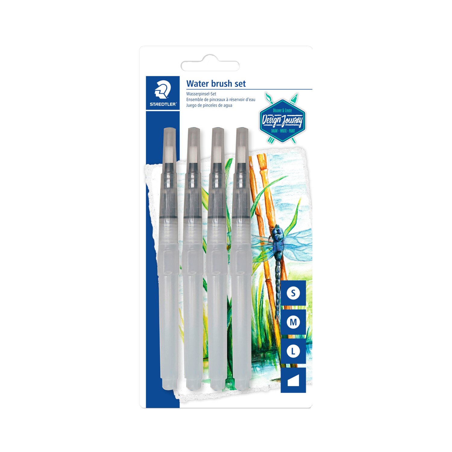 Pensula cu rezervor Staedtler fillable de apa 4/blister ST-949-SBK4-C