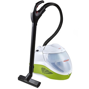Aspirator cu abur Polti Vaporetto Lecoaspira FAV 80, 2450 W, 6 bar, 120g/min, functie de spalare / uscare si filtrare prin apa, Alb/Verde Aspirator cu abur Polti Vaporetto Lecoaspira FAV 80, 2450 W, 6 bar, 120g/min, functie de spalare / uscare si filtrare prin apa, Alb/Verde