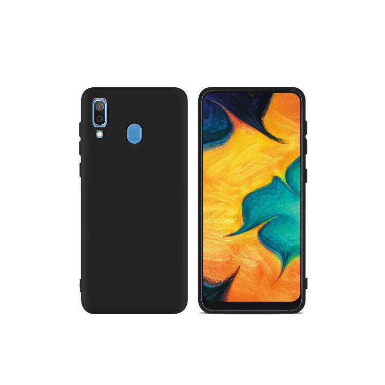Husa Silicon, Samsung Galaxy A30, Capac Spate, Negru