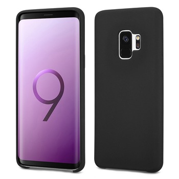 Husa din silicon cu textura mata, Samsung Galaxy S9 - Xoomz Original Silicone, culoare Negru Husa din silicon cu textura mata, Samsung Galaxy S9 - Xoomz Original Silicone, culoare Negru