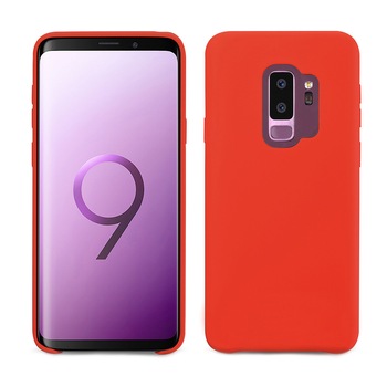 Husa din silicon cu textura mata, Samsung Galaxy S9 Plus - Xoomz Original Silicone, culoare Rosie Husa din silicon cu textura mata, Samsung Galaxy S9 Plus - Xoomz Original Silicone, culoare Rosie
