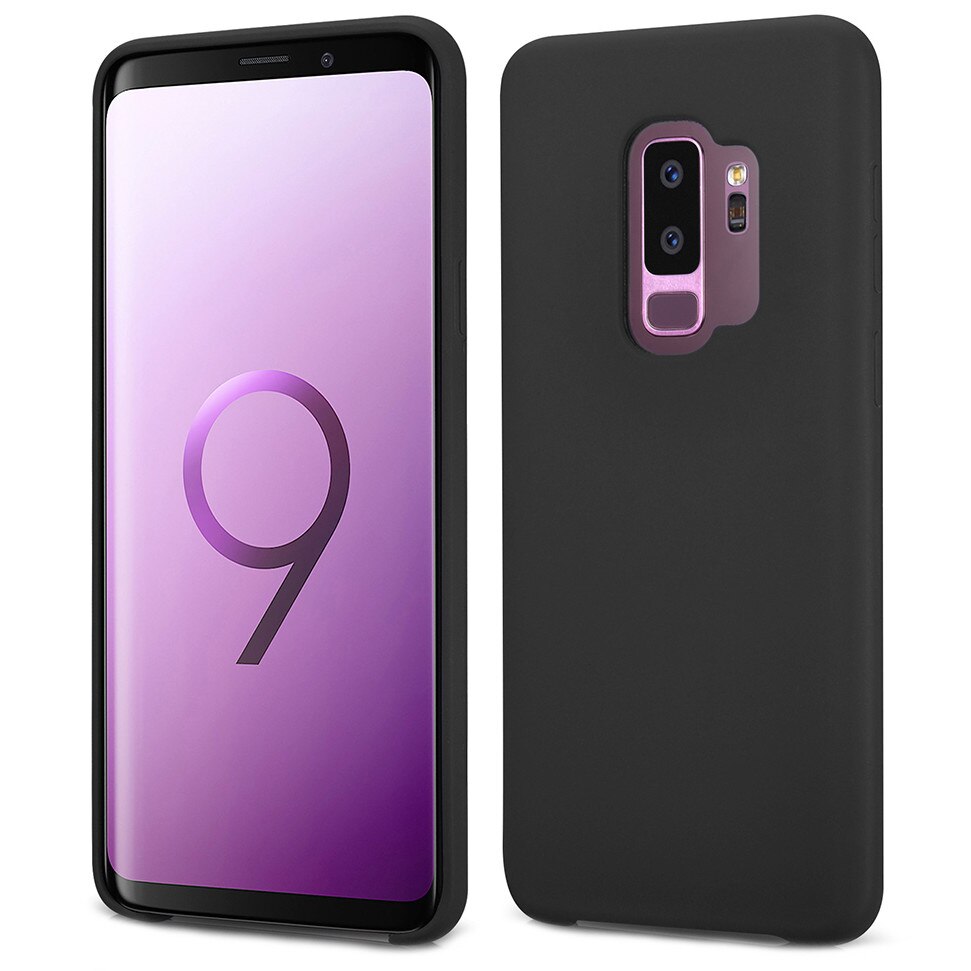 Husa din silicon cu textura mata, Samsung Galaxy S9 Plus - Xoomz Original Silicone, culoare Negru
