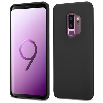 Husa din silicon cu textura mata, Samsung Galaxy S9 Plus - Xoomz Original Silicone, culoare Negru Husa din silicon cu textura mata, Samsung Galaxy S9 Plus - Xoomz Original Silicone, culoare Negru