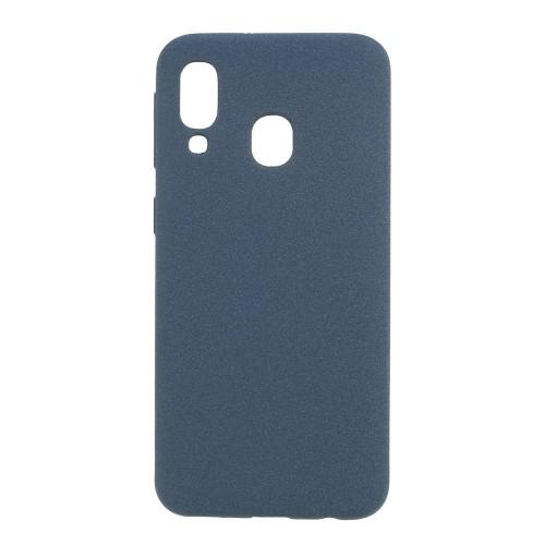 Husa silicon Samsung Galaxy A40 model Skin Touch Blue + Folie sticla securizata Samsung Galaxy A40, Antisoc, TPU, Viceversa