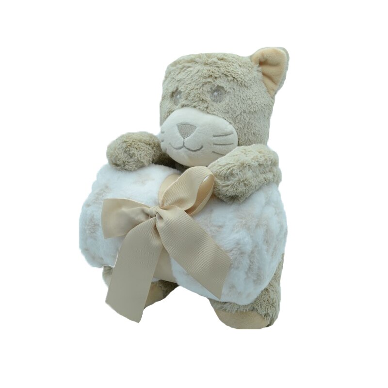 Set 2 piese paturica si jucarie plus 75 x 100 cm BoboBaby STM-15, Multicolor