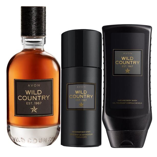 Set Wild Country 3 buc- Apa de toaleta 75 ml, Deodorant spray 75 ml si Gel curatare 250 ml