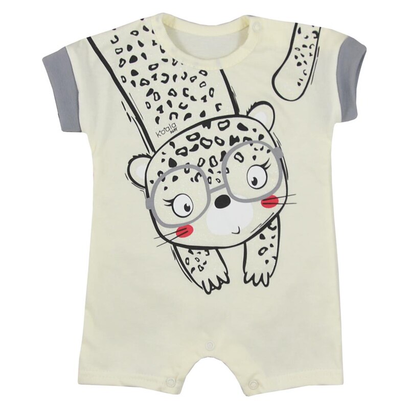 Salopeta de vara pentru fete Koala Sara 07-818GA, Crem, 68 cm