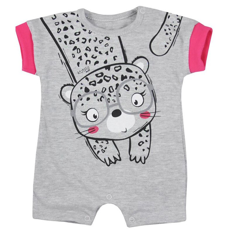 Salopeta cu maneca scurta pentru fetite Sara Koala 07-818G, Multicolor, 68