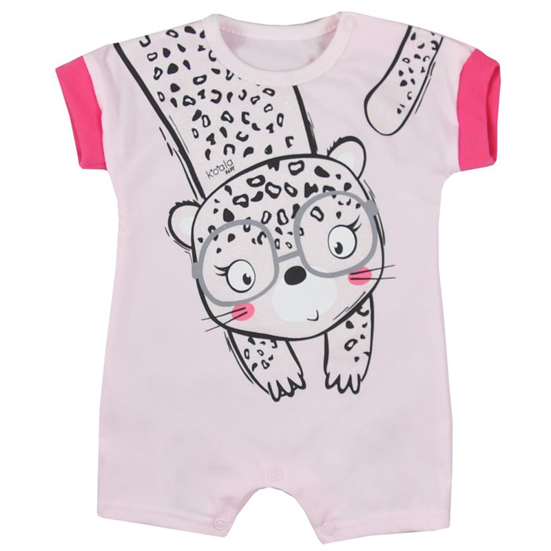 Salopeta cu maneca scurta pentru fetite Sara Koala 07-181RZ, Multicolor, 74