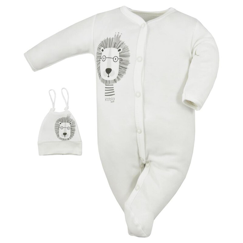 Salopeta cu maneca lunga si caciula pentru bebelusi Simba Koala 07-474B, Multicolor, 50