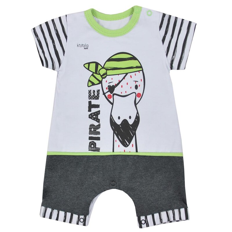 Salopeta cu maneca scurta pentru bebelusi Pirate Koala 07-722V, Multicolor, 68