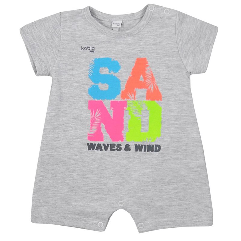 Salopeta cu maneca scurta pentru copii Koala Sand 07-715RZ, Gri, 74