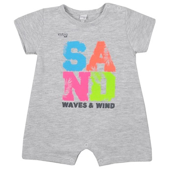 Salopeta cu maneca scurta pentru copii Koala Sand 07-715RZ, Gri, 74 Salopeta cu maneca scurta pentru copii Koala Sand 07-715RZ, Gri, 74