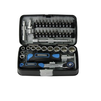 Trusa 1/4 biti si tubulare, 38 piese - NORMEX 21-135 Trusa 1/4 biti si tubulare, 38 piese - NORMEX 21-135